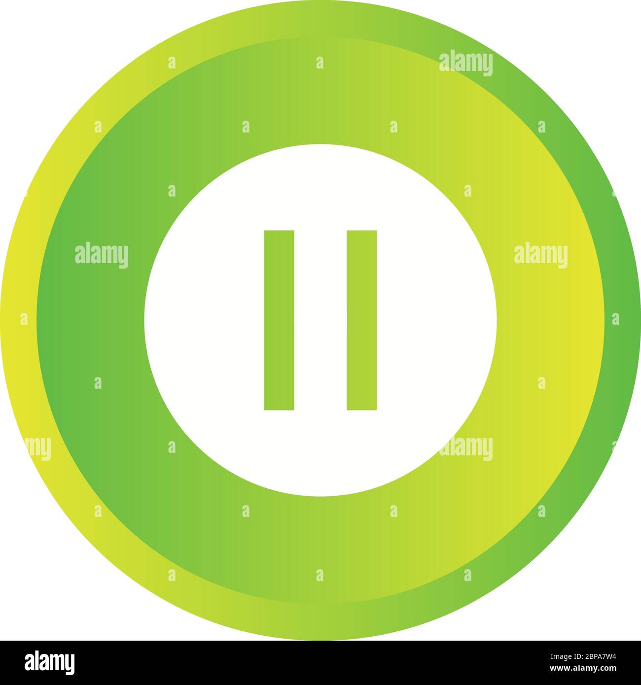 Beautiful Pause Button Glyph Vector Icon Stock Vector