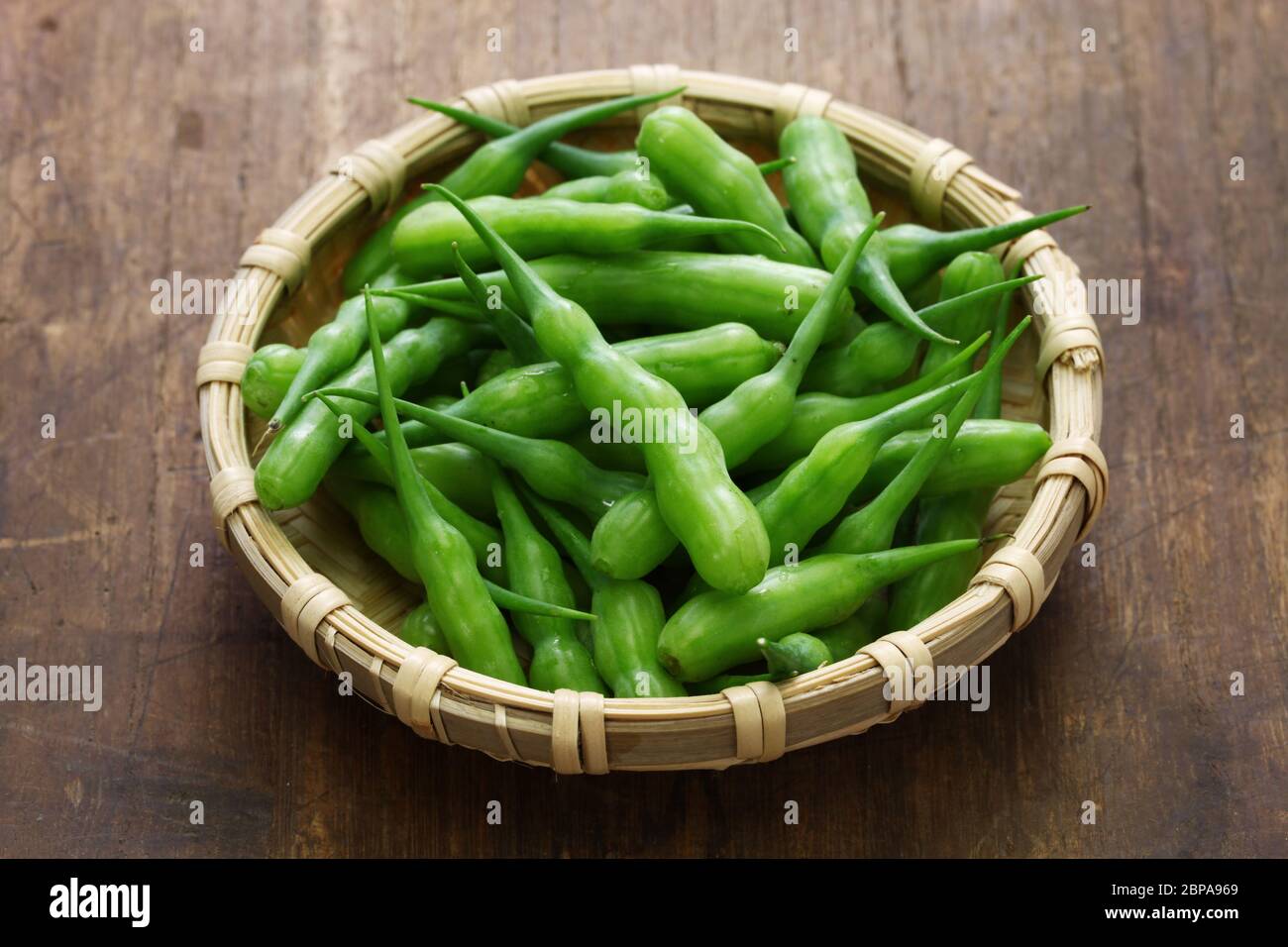 rat tail radish, edible seed pod of radish, indian food Stock Photo Alamy