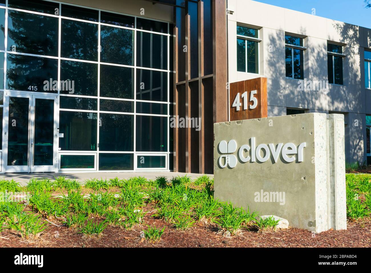 Clover Network headquarters campus exterior. Clover is a cloudbased