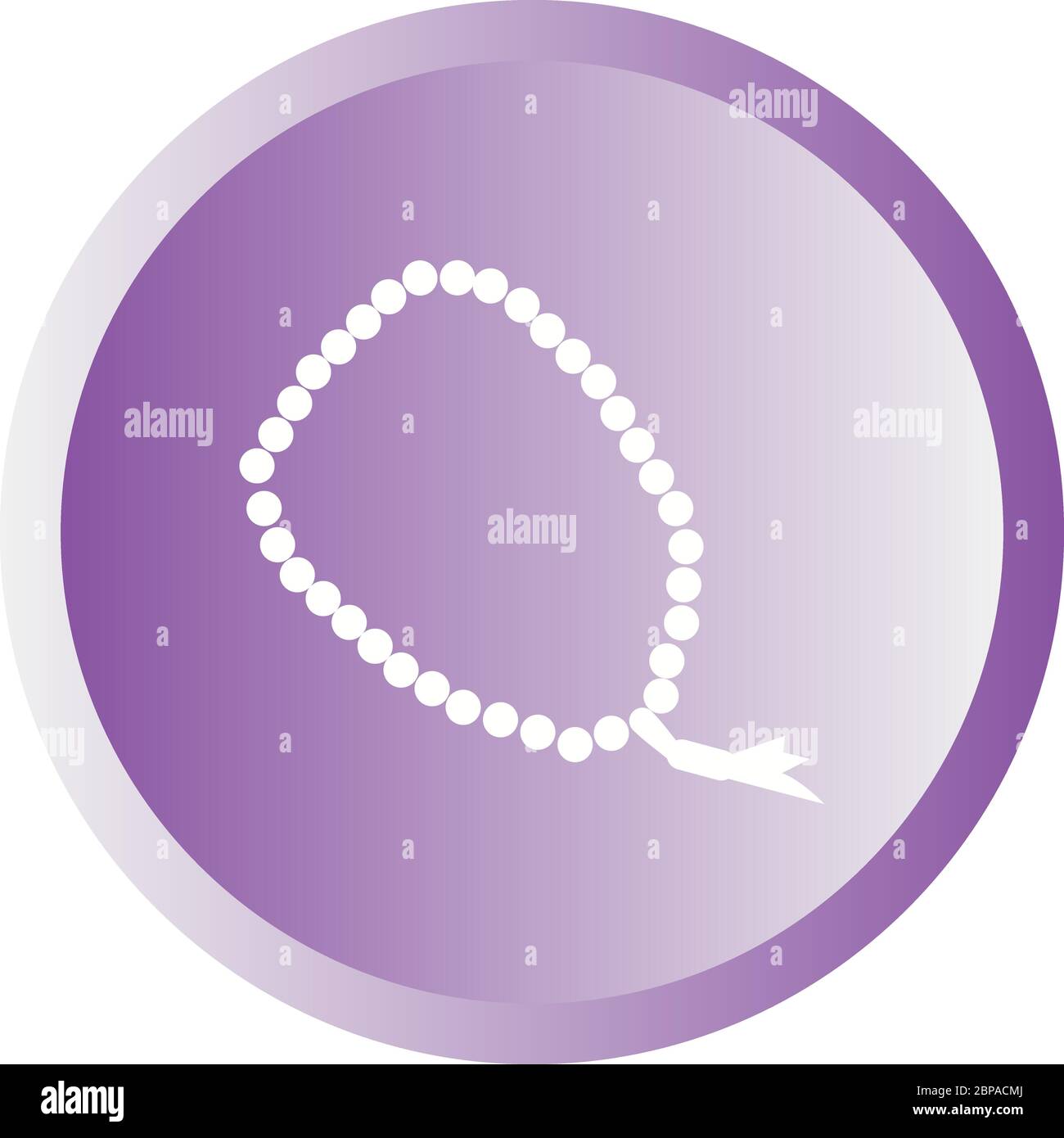 Beautiful Prayer Bead Glyph Vector Icon Stock Vector
