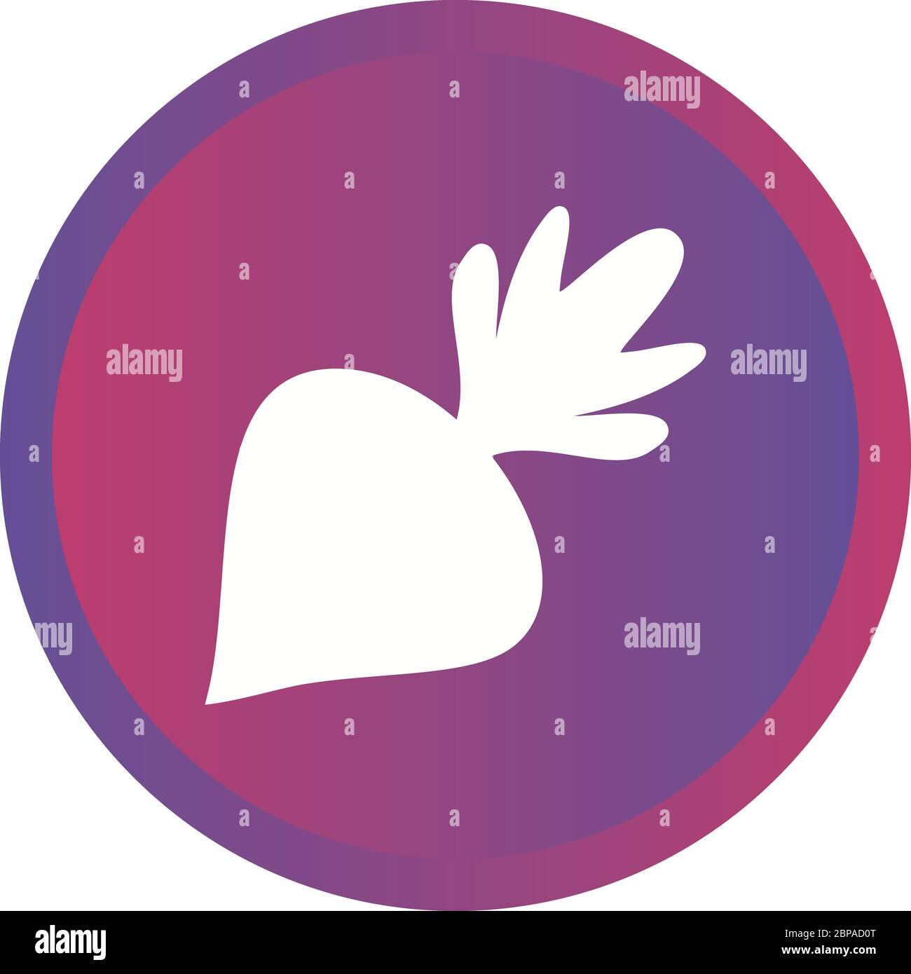 Beautiful Beet Glyph Vector Icon Stock Vector