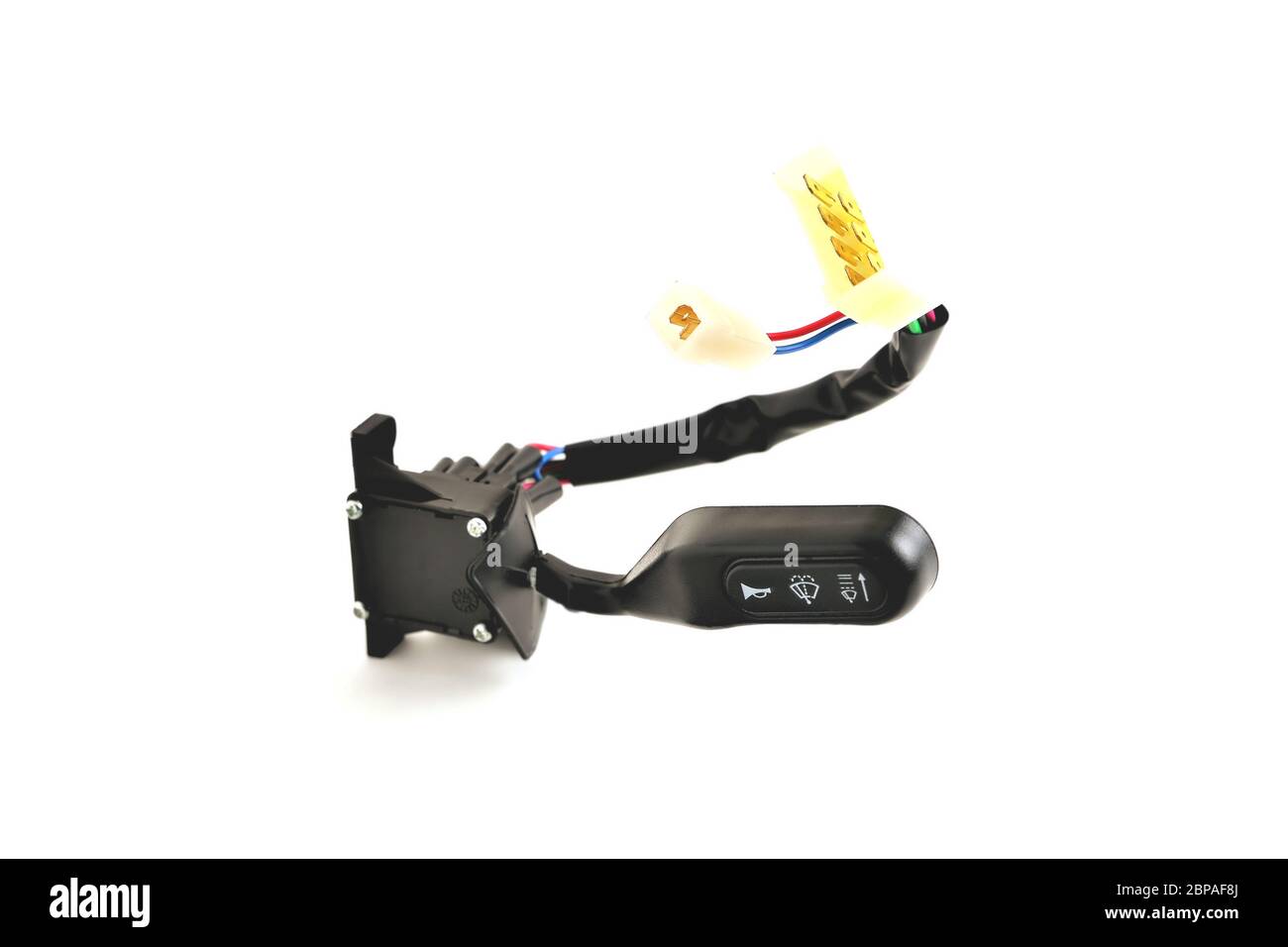 car parts, turn signal switch with wires and connectors, white