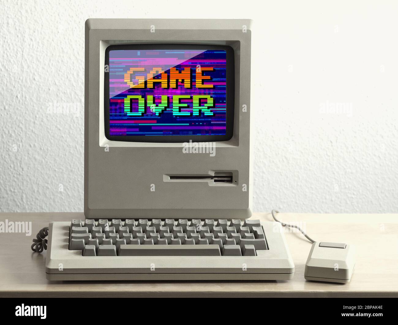 Game over message on vintage computer terminal screen Stock Photo - Alamy