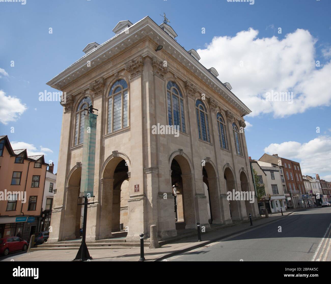 The Old County Hall which is now the Abingdon Museum in the town centre of Abingdon in Oxfordshire, UK Stock Photo