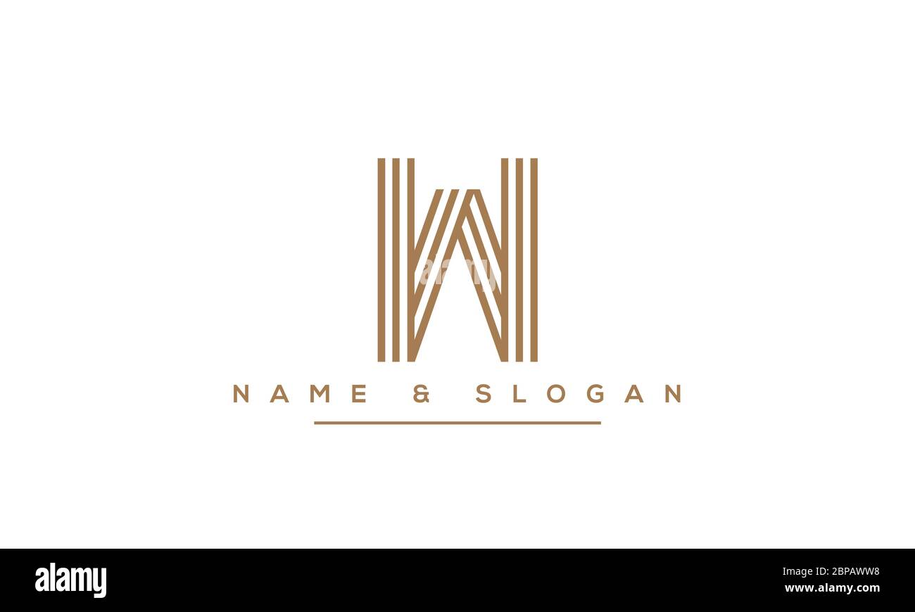 Abstract Letter W, WW Logo Monogram Stock Vector