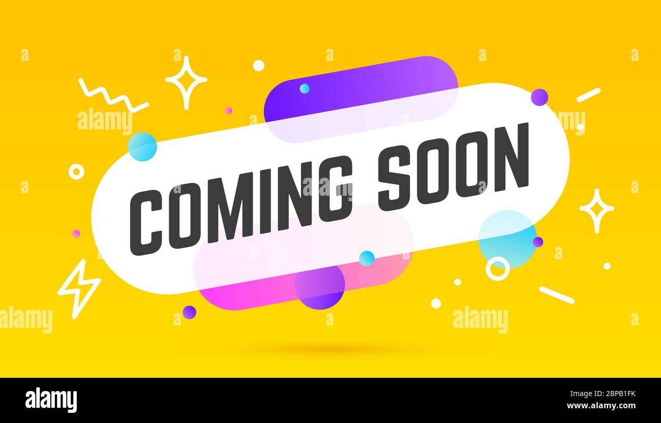 Coming soon, speech bubble. Banner, poster, speech bubble Stock Vector