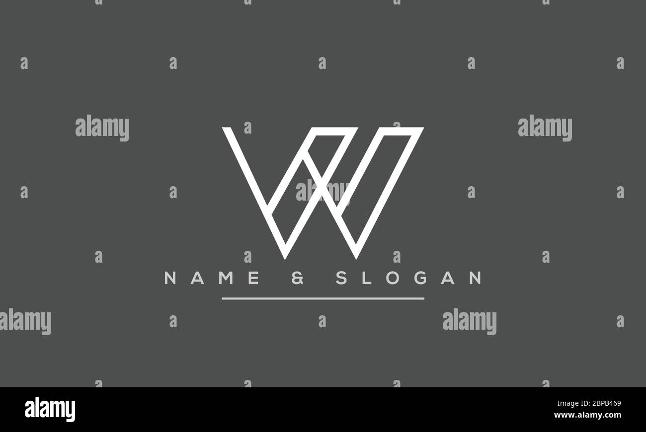 Abstract Letter W, WW Logo Monogram Stock Vector Image & Art - Alamy