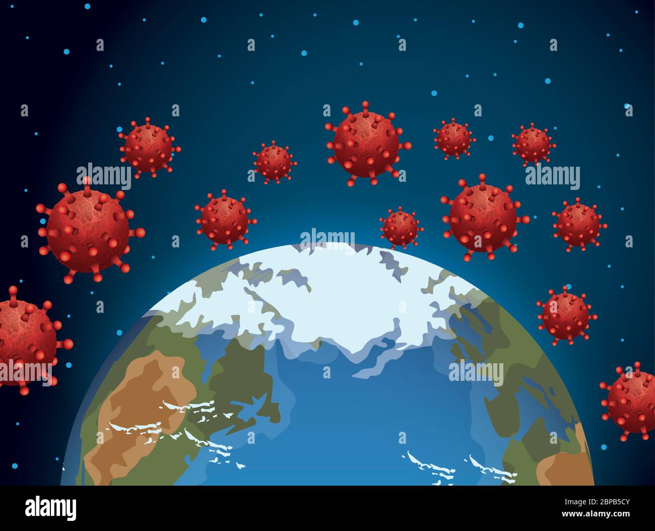 world planet earth with covid19 particles Stock Vector Image & Art - Alamy