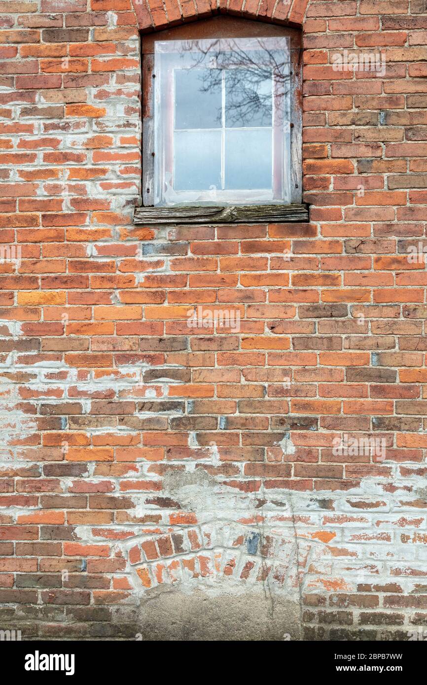 Brick wall with window, by James D Coppinger/Dembinsky Photo Assoc ...