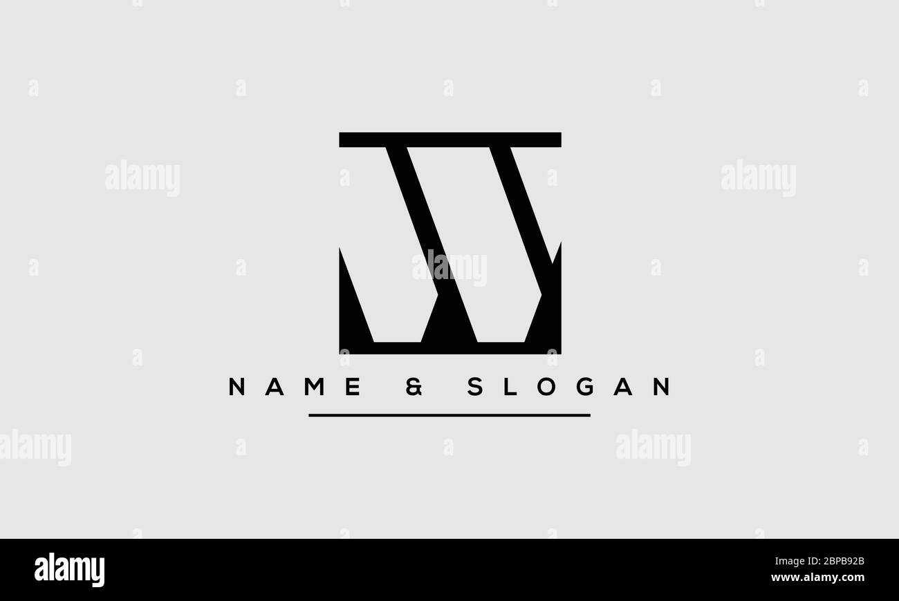 Abstract Letter W, WW Logo Monogram Stock Vector Image & Art - Alamy