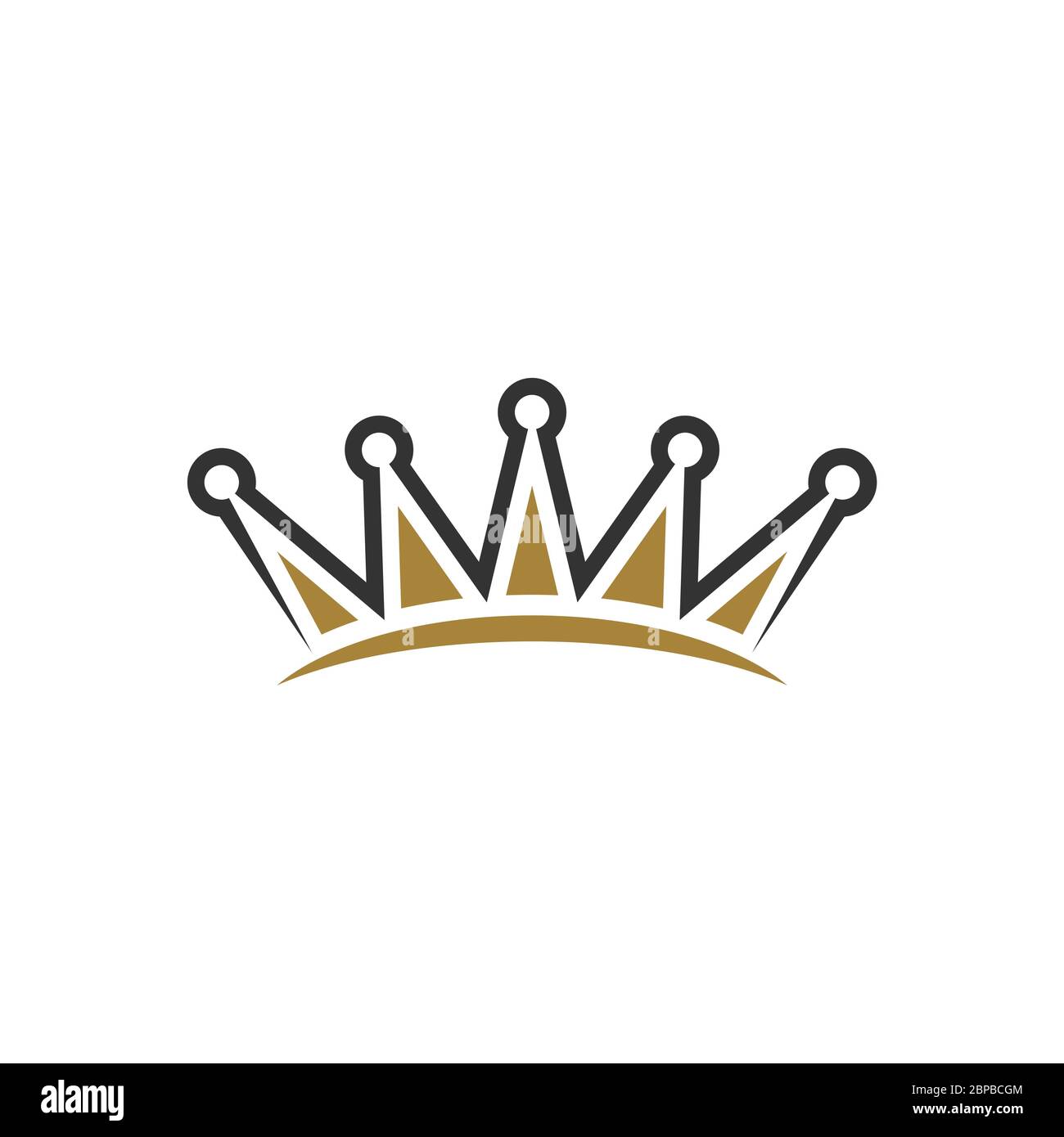 Ornamental Crown Line Logo Template Illustration Design. Vector EPS 10 ...