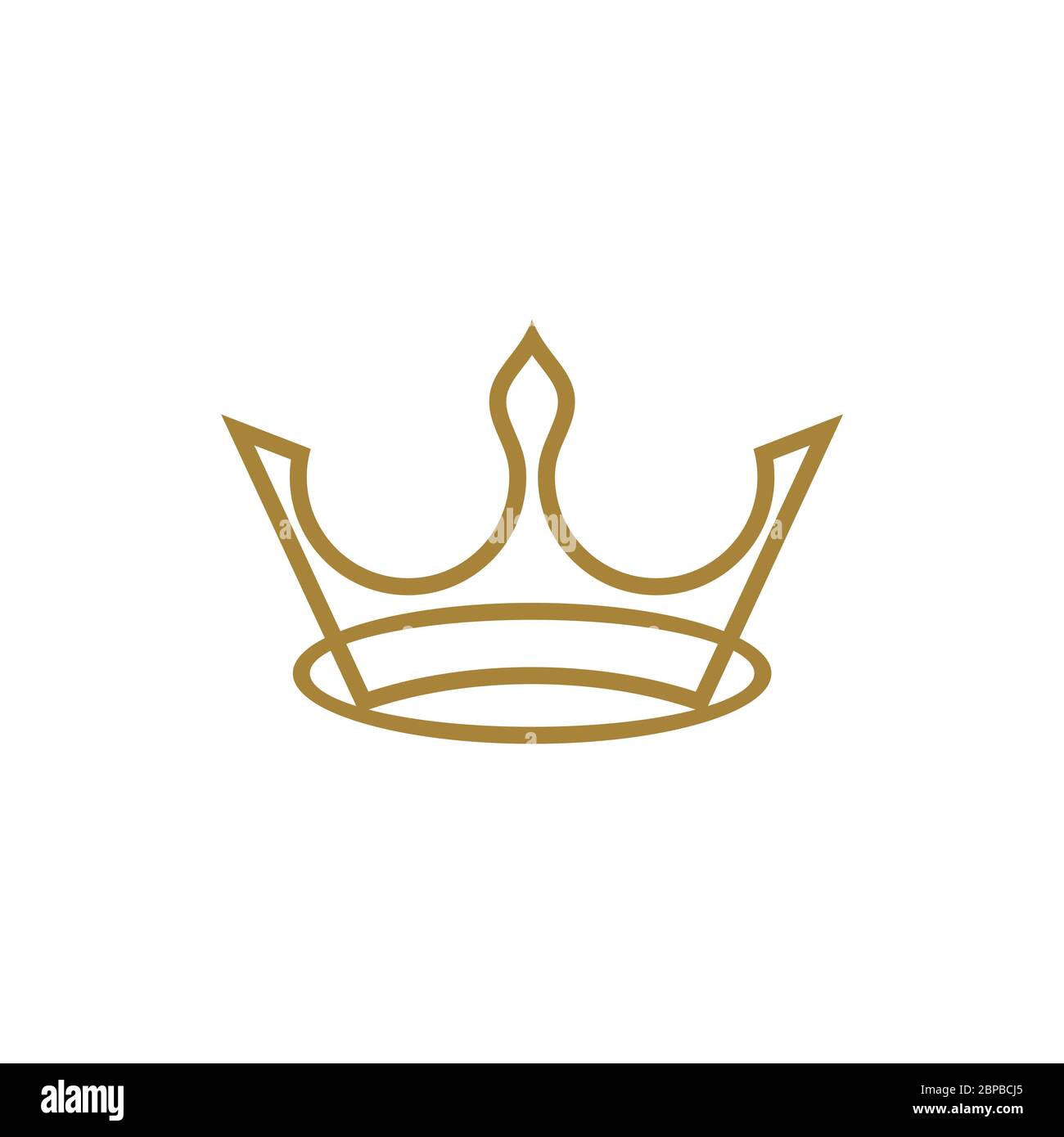 Ornamental Crown Line Logo Template Illustration Design. Vector EPS 10 ...