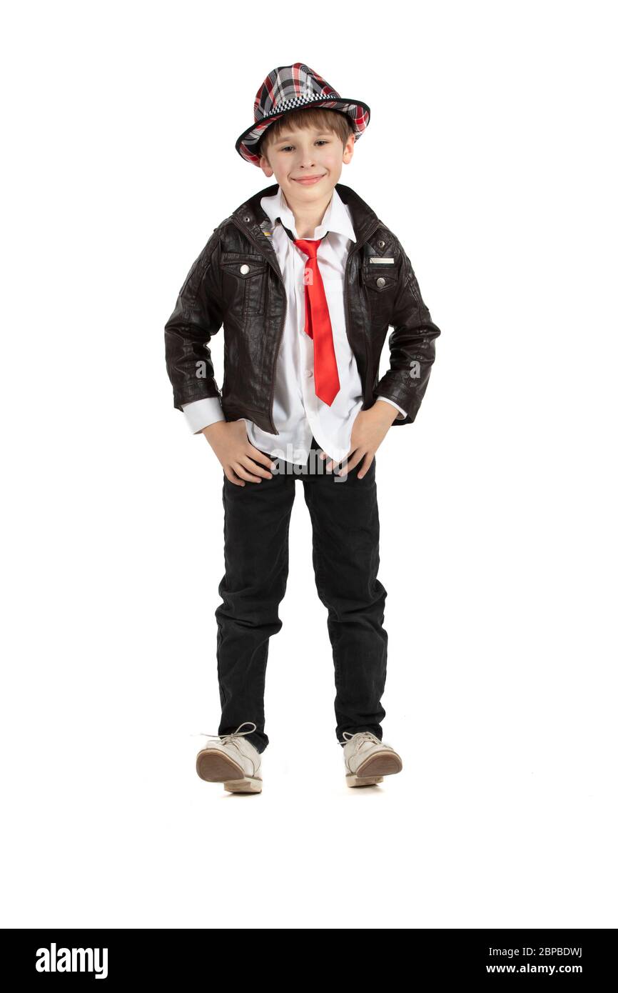 Eight years old boy with hat hires stock photography and images Alamy