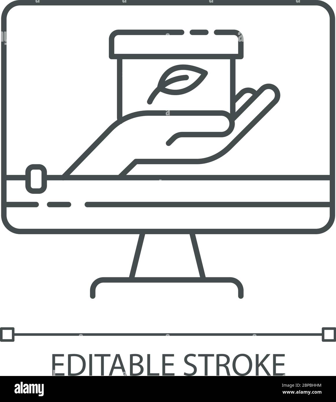 Giveaway video pixel perfect linear icon Stock Vector