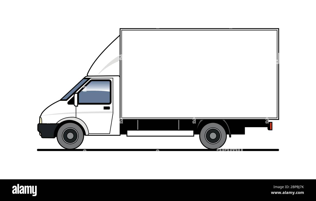 white delivery truck