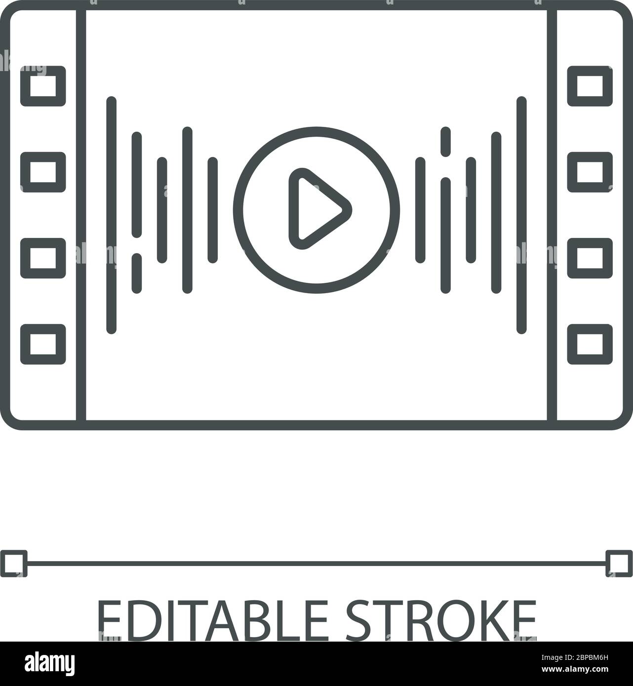 Music video pixel perfect linear icon Stock Vector Image & Art - Alamy