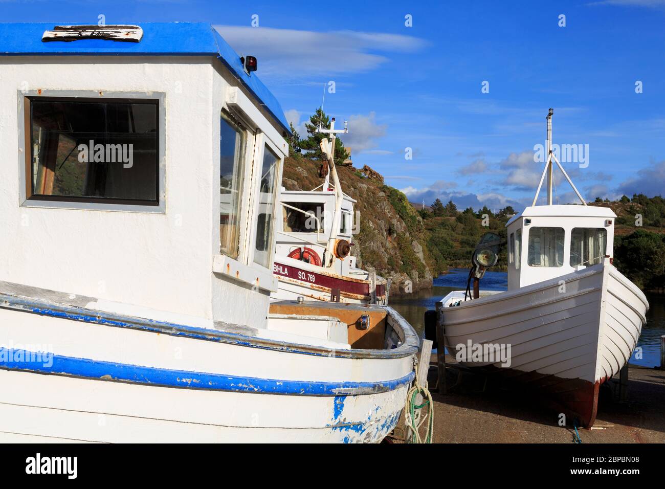 Fishing boats, Bunbeg, County Donegal, Ireland, Europe Stock Photo Alamy