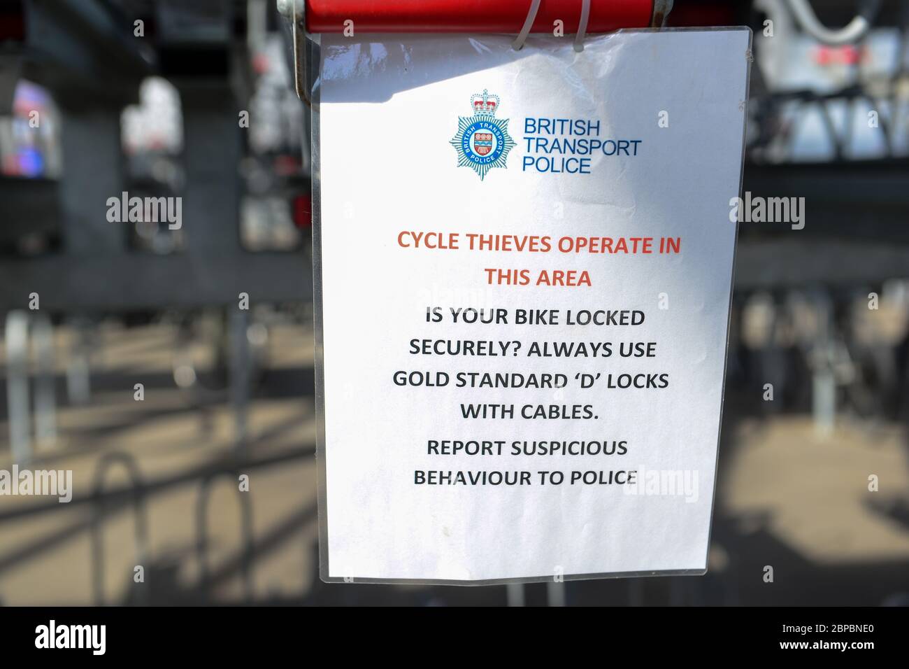 cambridge , uk, 18-05-2020, Cambridge North railway station Bicycle ...