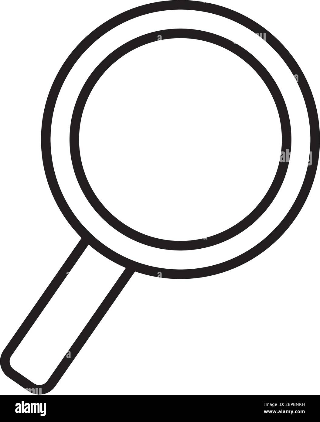 magnifying glass icon over white background, line style, vector ...