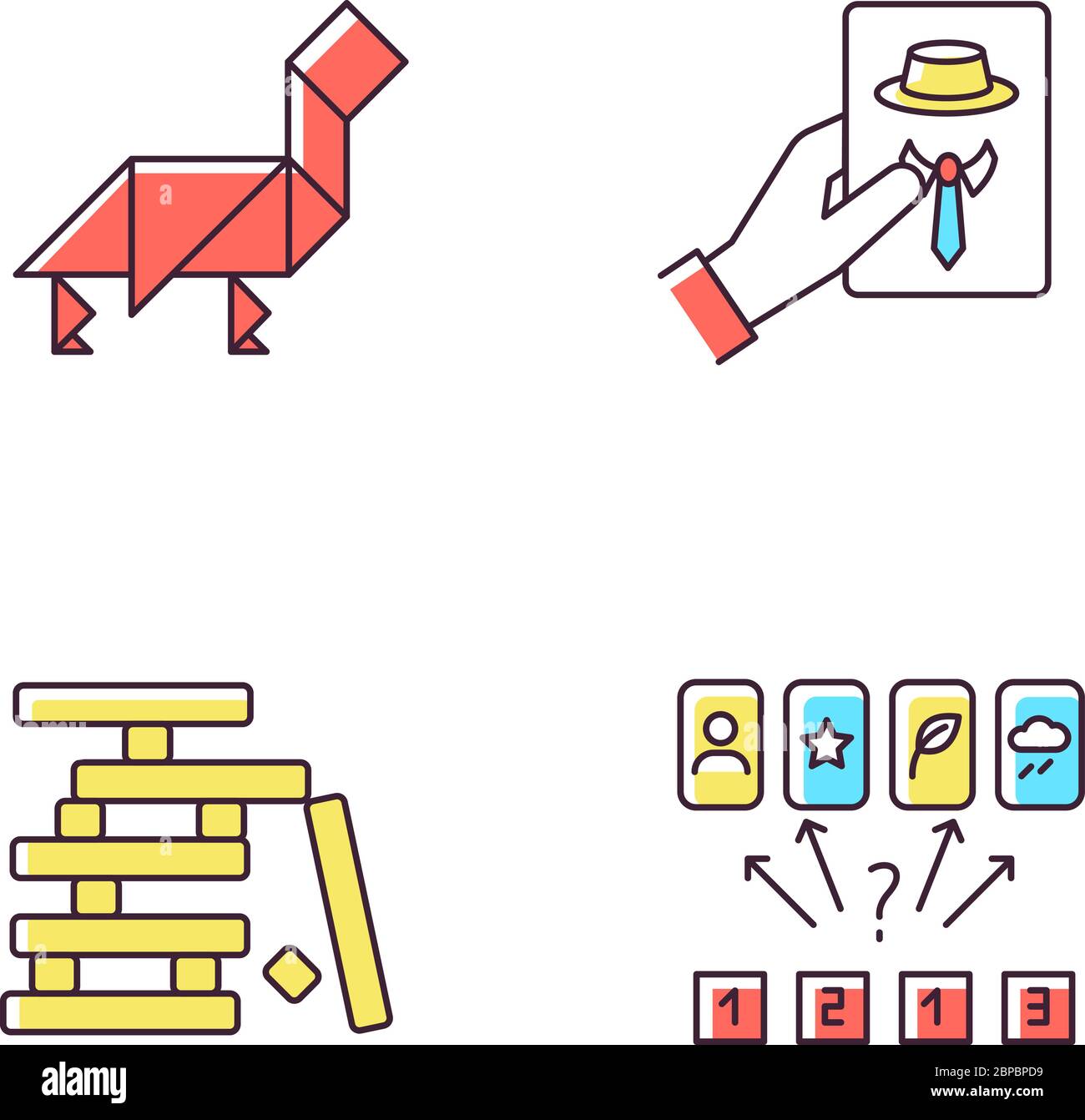 Tabletop games RGB color icons set Stock Vector Image & Art Alamy