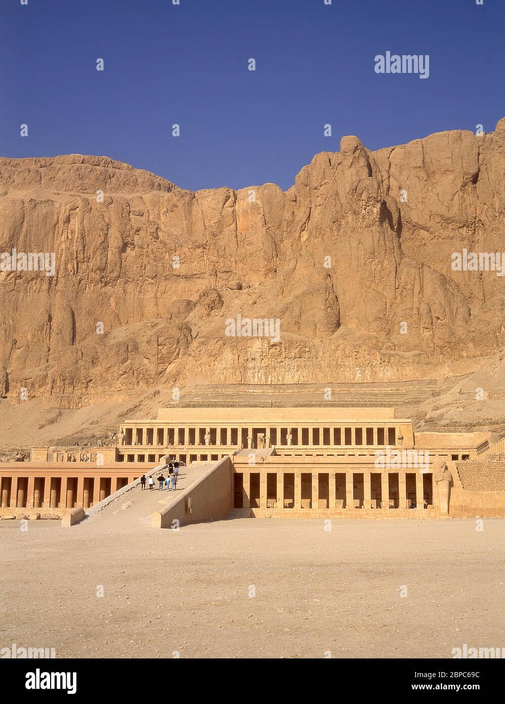 Queen Hatshepsut's Mortuary Temple Complex, Deir el-Bahri, Luxor, Luxor Governorate, Republic of Egypt Stock Photo