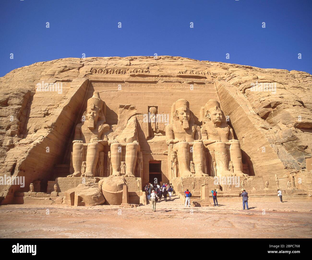 Great Temple of Ramses II, Abu Simbel, Aswan Governorate, Republic of Egypt Stock Photo