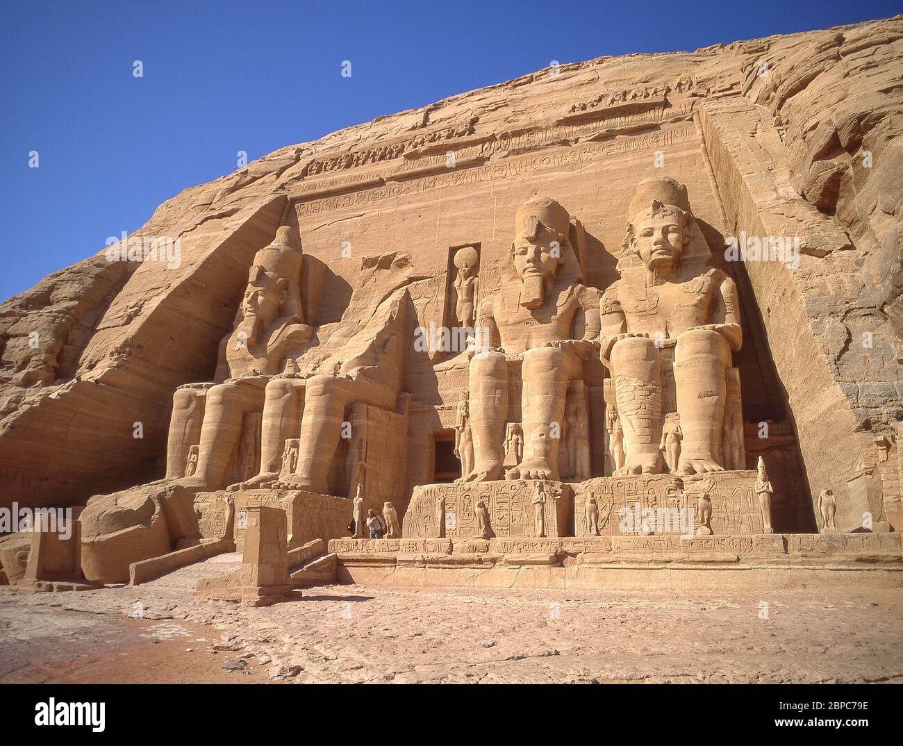 Great Temple of Ramses II, Abu Simbel, Aswan Governorate, Republic of Egypt Stock Photo
