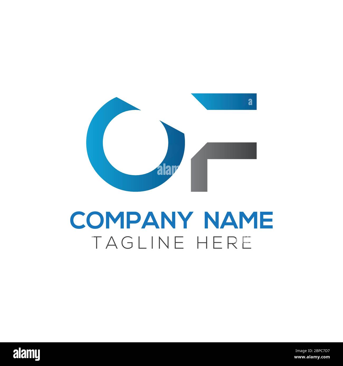 Initial Simple Letter OF Logo Design Vector Template. Abstract Minimal ...