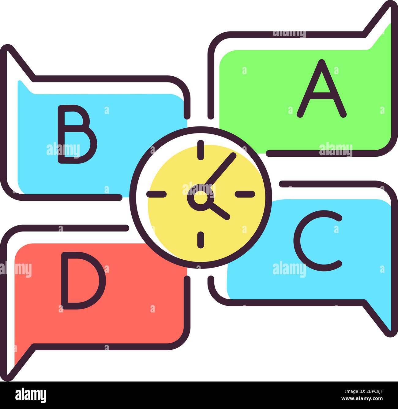 Educational game RGB color icon Stock Vector
