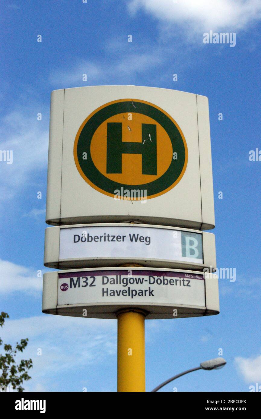 Haltestelle in Berlin. Stock Photo