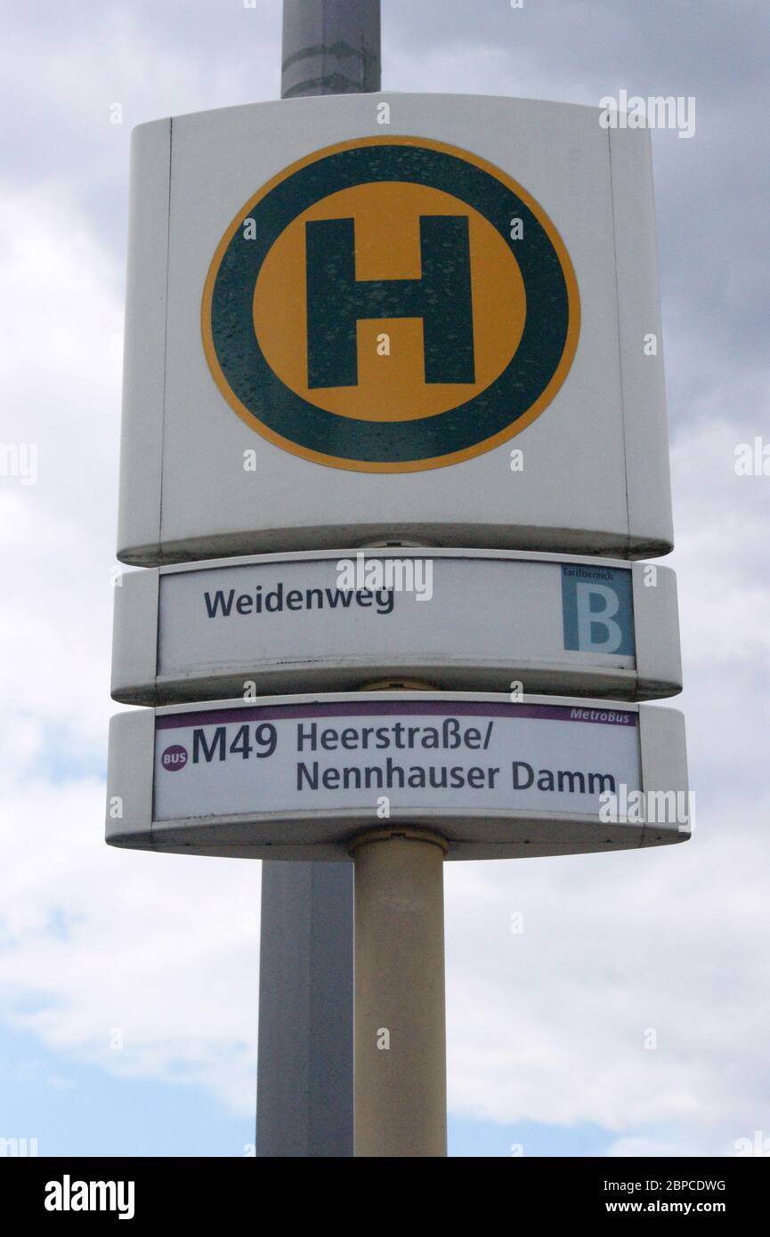 Haltestelle in Berlin. Stock Photo