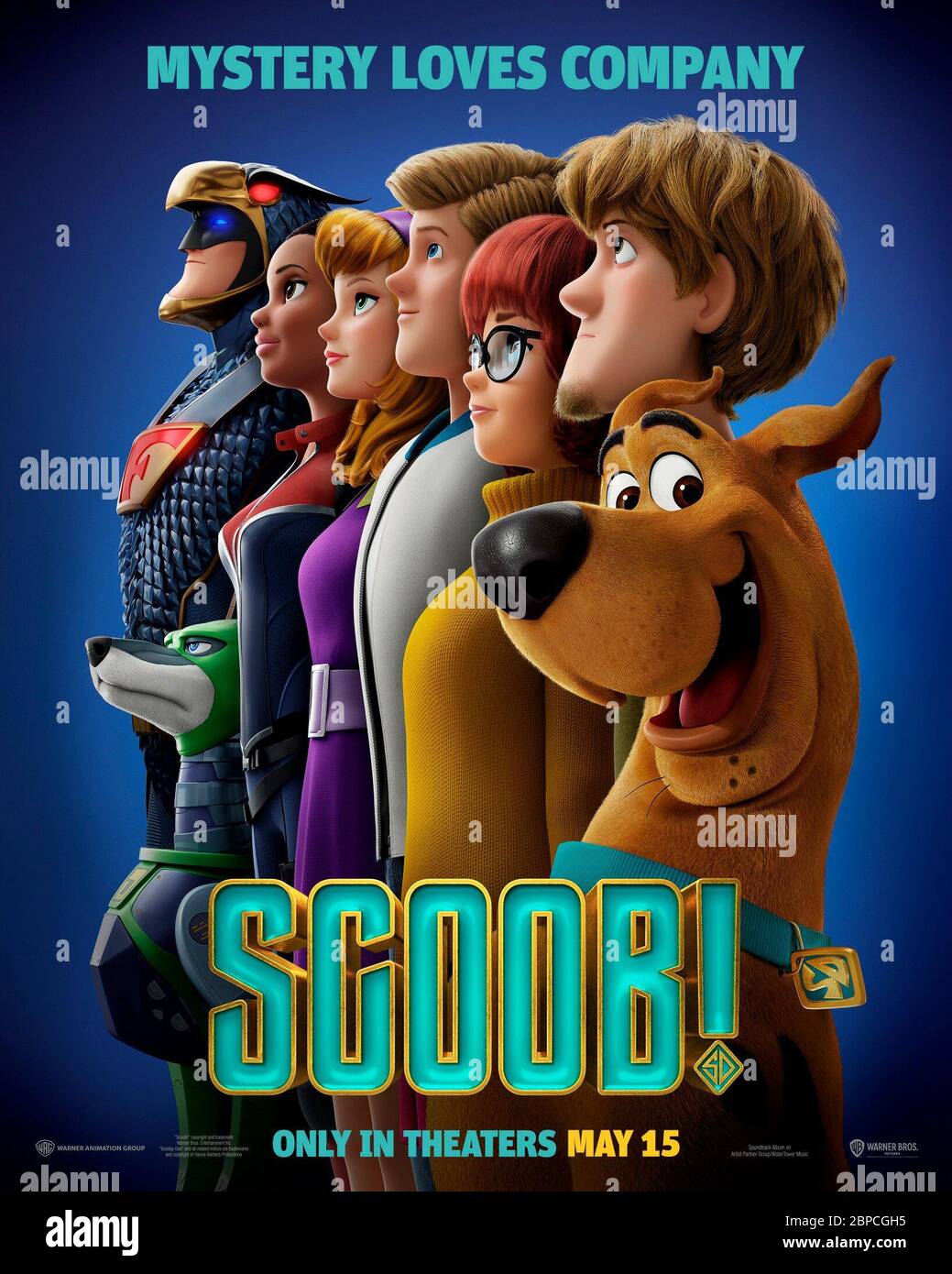 Scoob Us Advance Poster From Left Shaggy Voice Will Forte Scooby Doo Voice Frank Welker Daphne Voice Amanda Seyfried Velma Voice Gina Rodriguez Fred Voice Zac Efron Blue Falcon Voice Mark Wahlberg Dynomutt