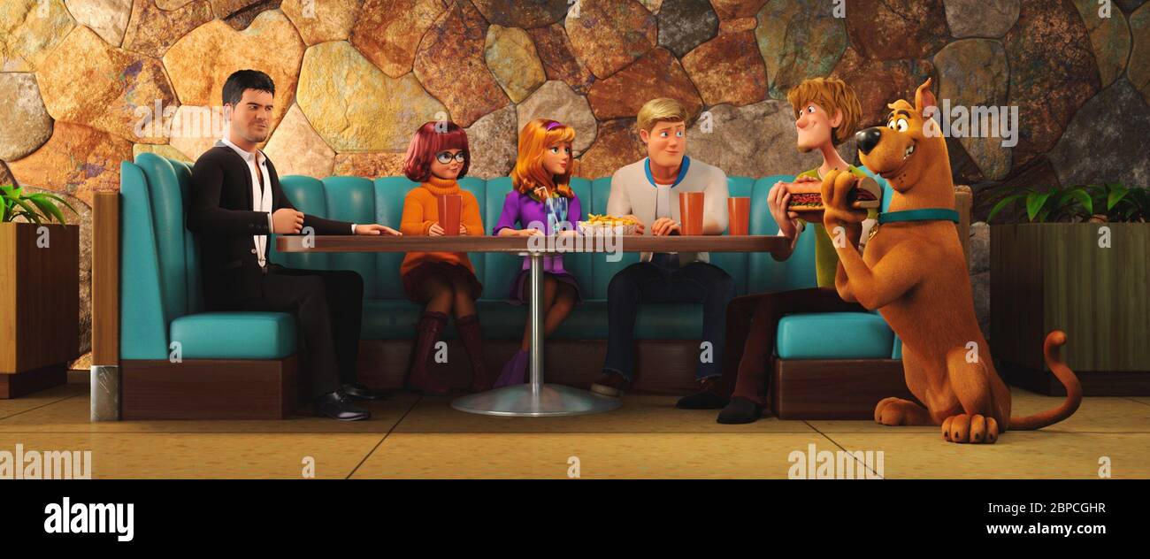 SCOOB!, from left Simon Cowell (voice Simon Cowell), Velma (voice