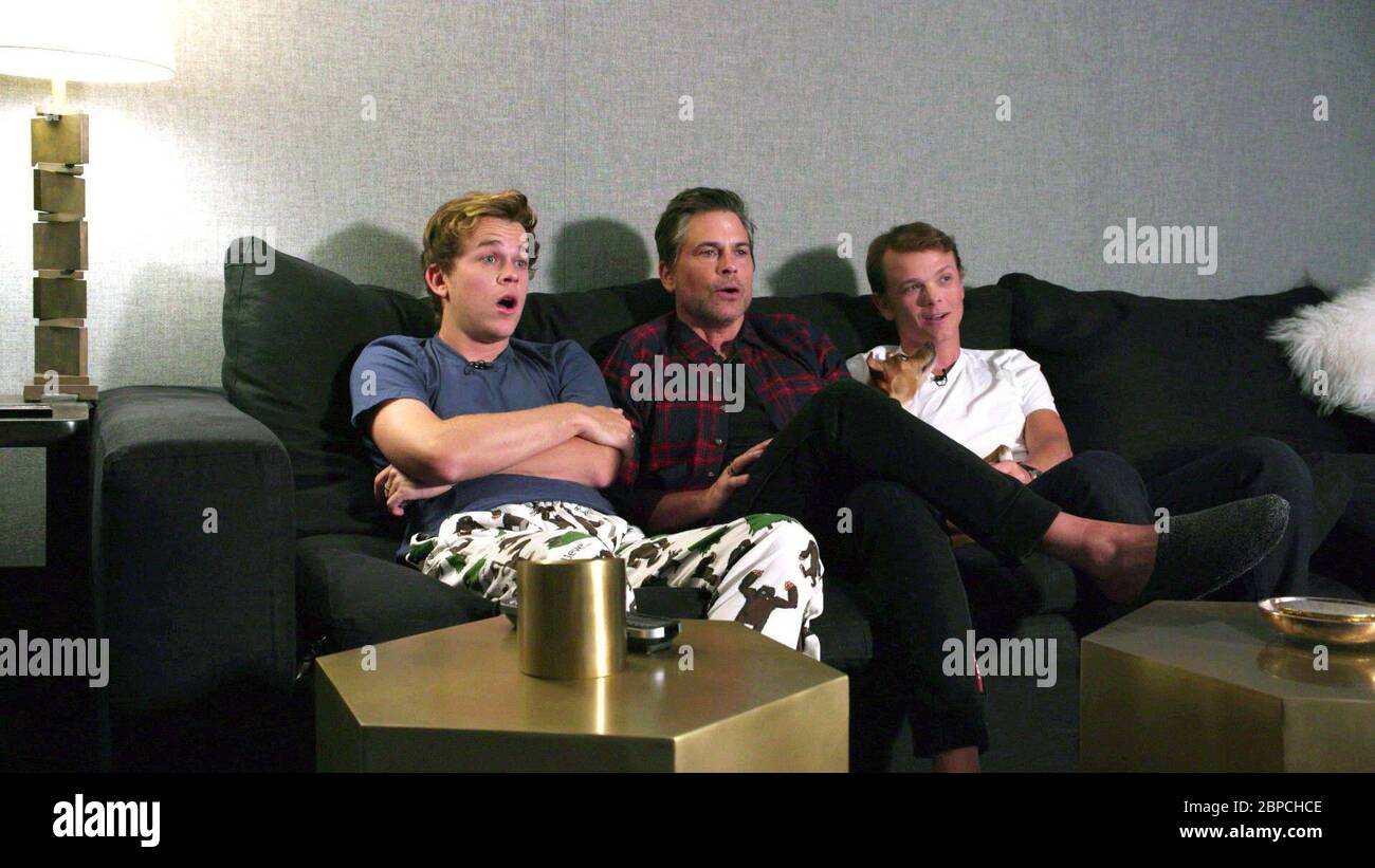 CELEBRITY WATCH PARTY, from left: John Owen, Rob Lowe, Matthew Lowe