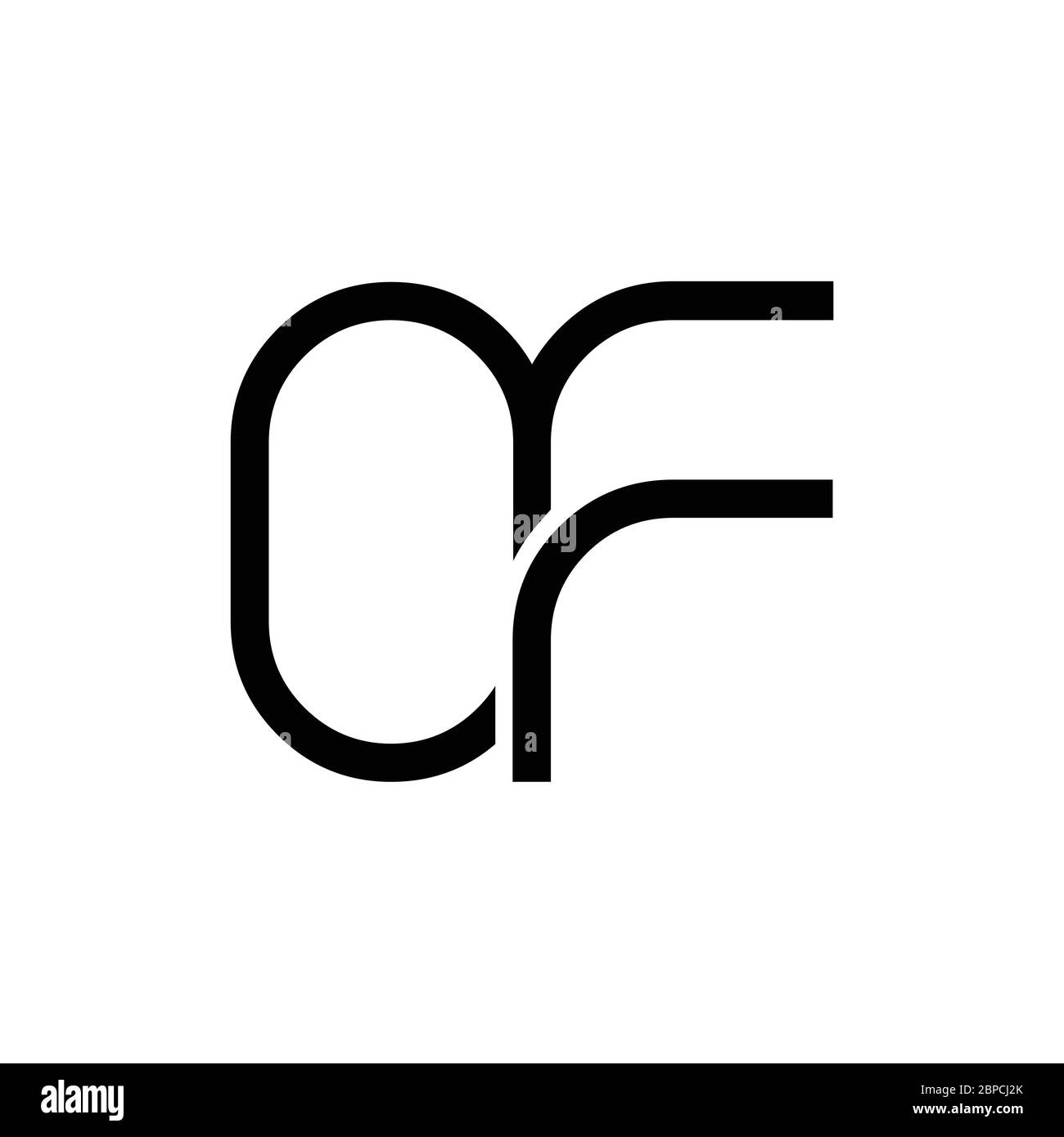 Initial Simple Letter OF Logo Design Vector Template. Abstract Minimal ...