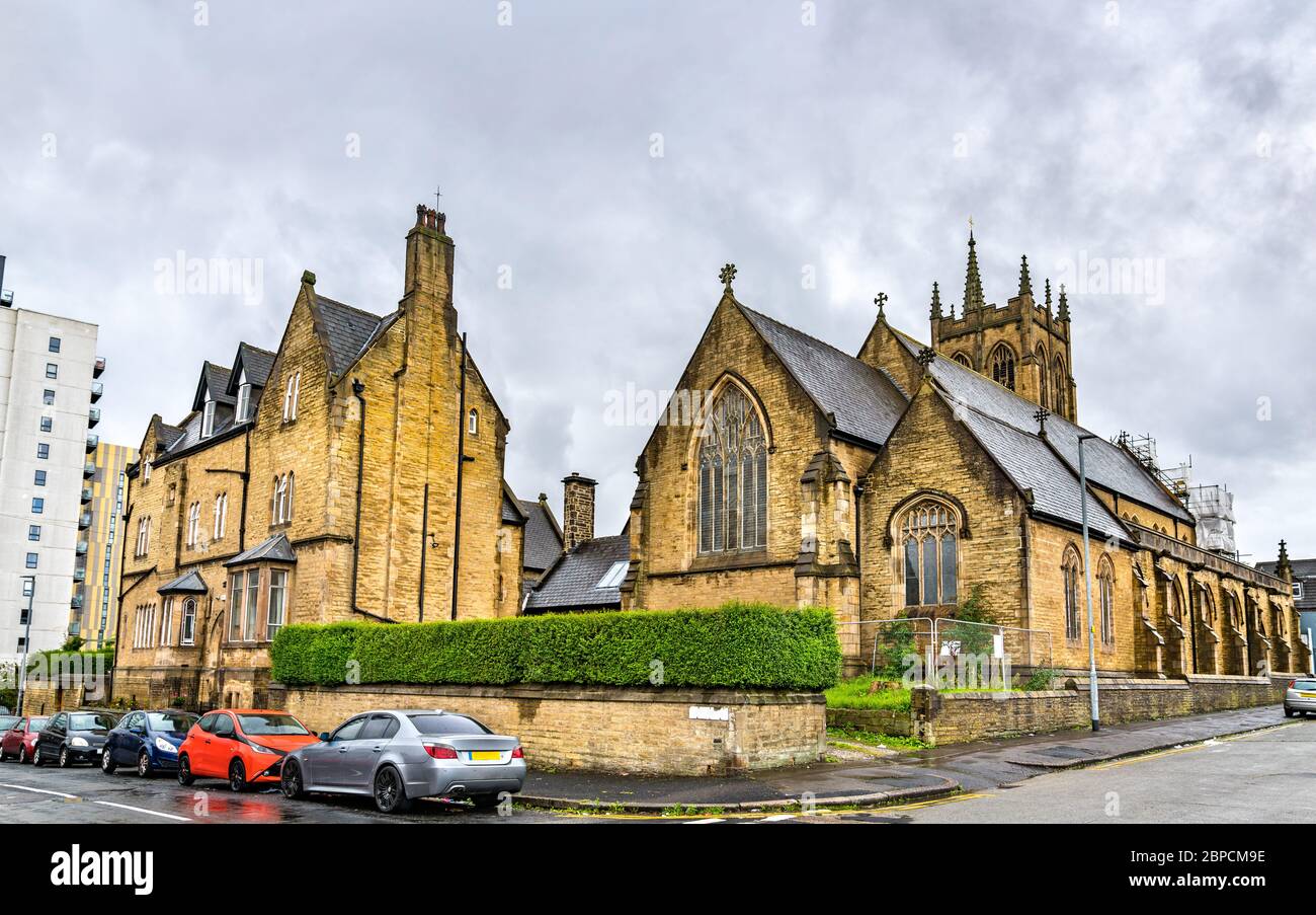 St Chad Catholic Church in Manchester, England Stock Photo