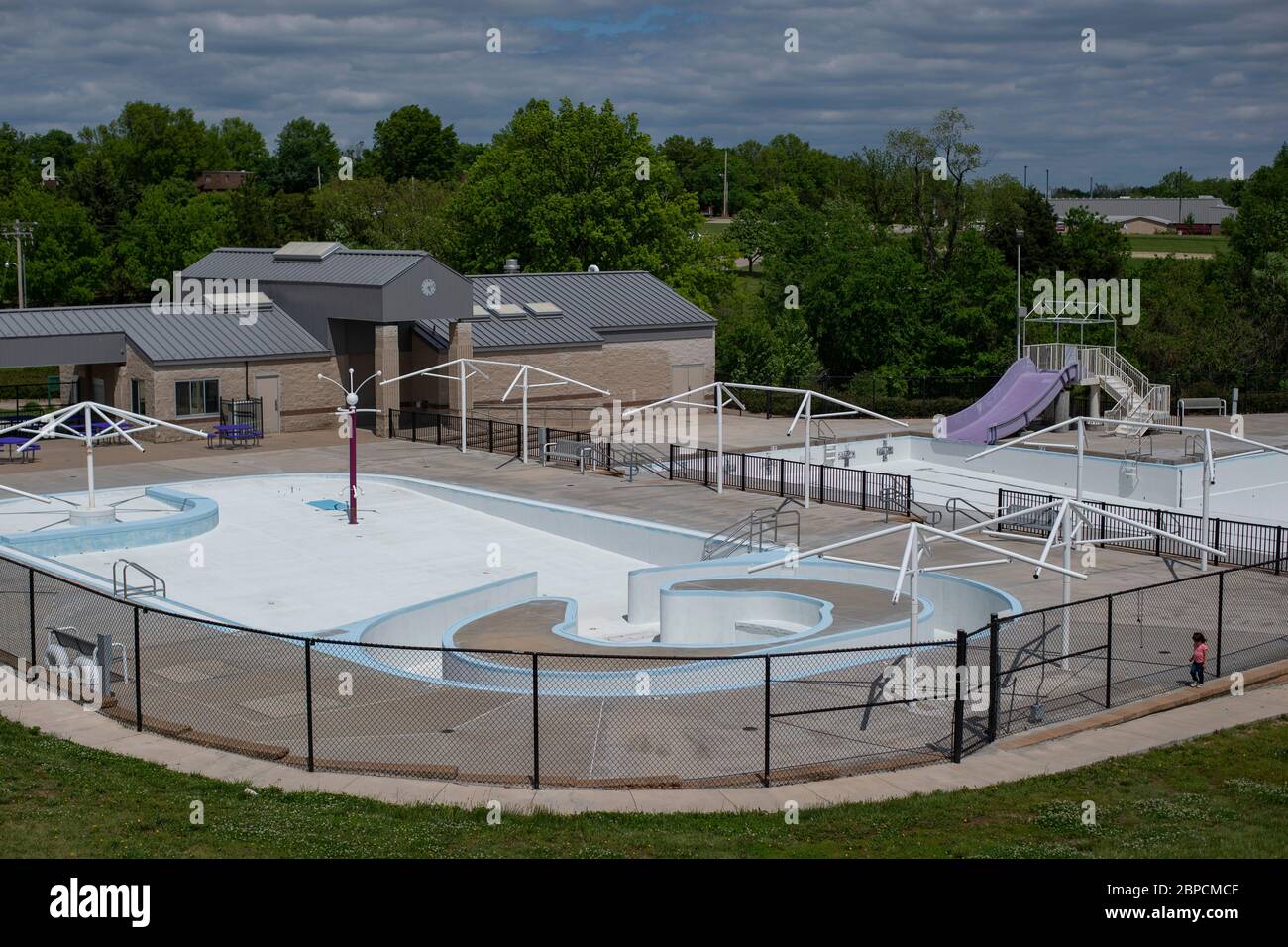 Manhattan, Kansas, USA. 17th May, 2020. MAIYA GONZALEZ, 2.5, stands at