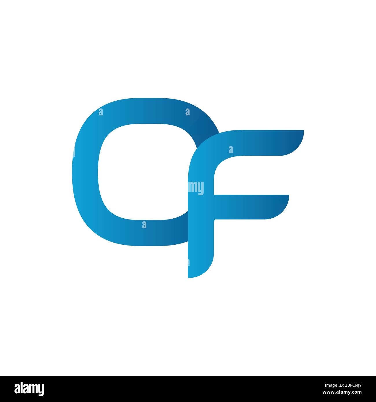 Initial Simple Letter OF Logo Design Vector Template. Abstract Minimal ...