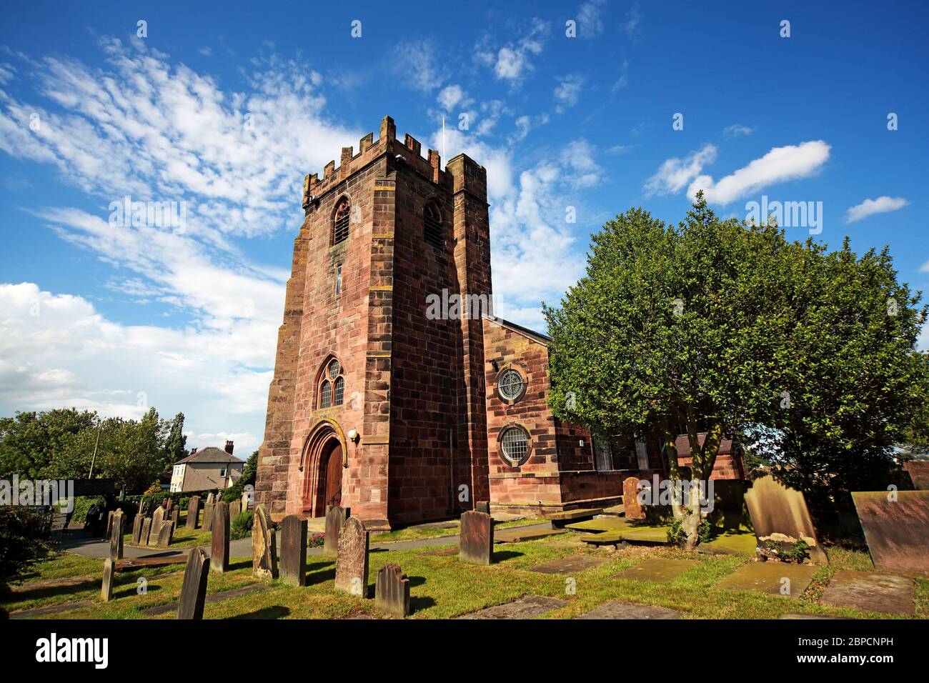 St Marys Church Hale, Widnes, Halton,Cheshire, England, UK, L24 Stock Photo