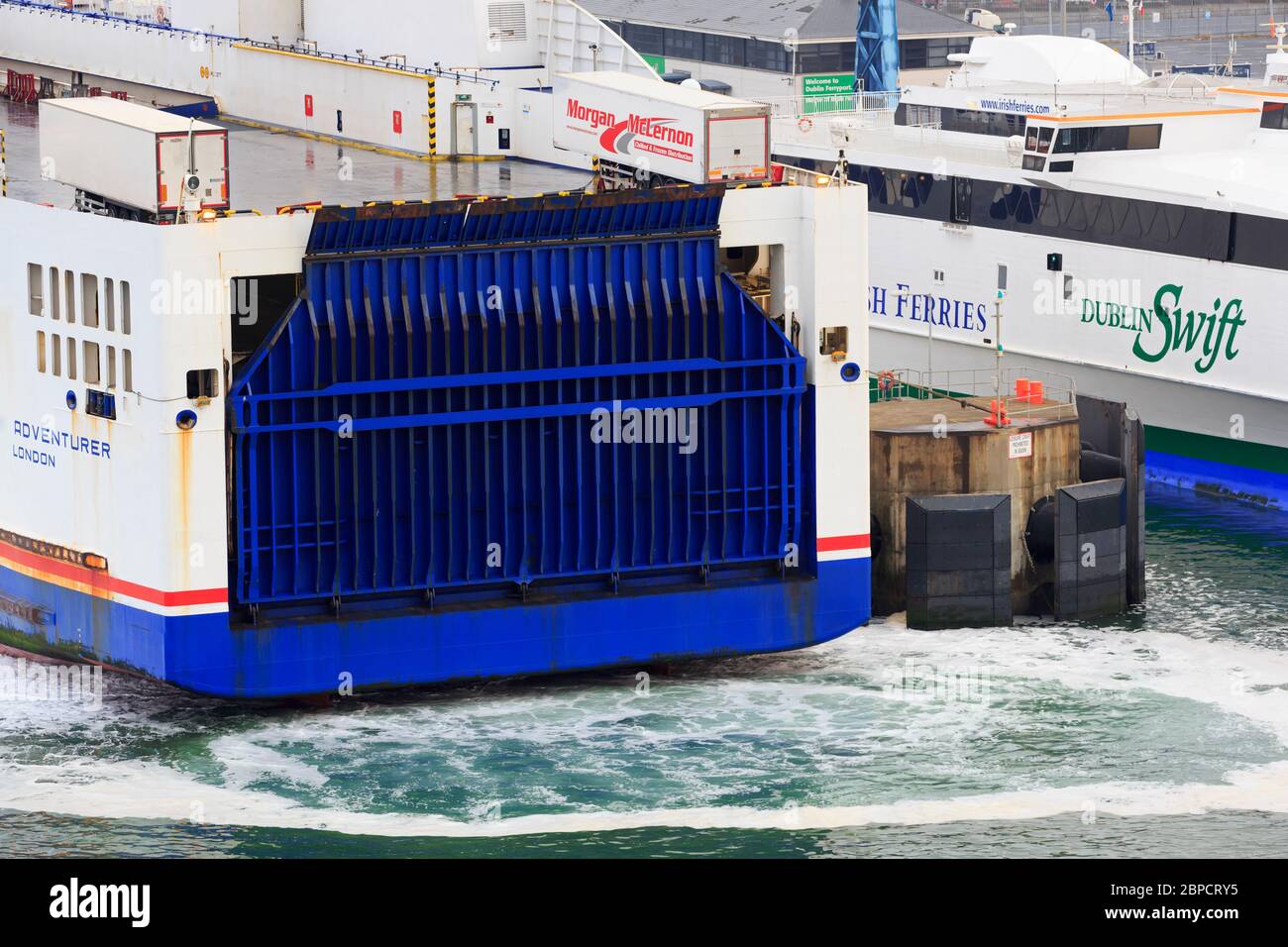 Ferry, Dublin Port, County Dublin, Ireland Stock Photo Alamy