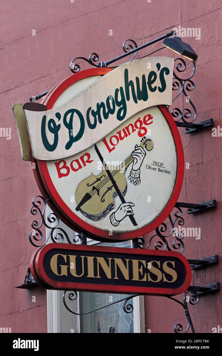 O'Donoghue's Pub, Merrion Row, Dublin City, County Dublin, Ireland Stock Photo