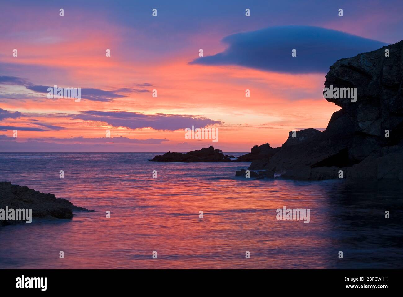 Sunset, Clogher Head, Dingle Peninsula, County Kerry, Ireland Stock Photo