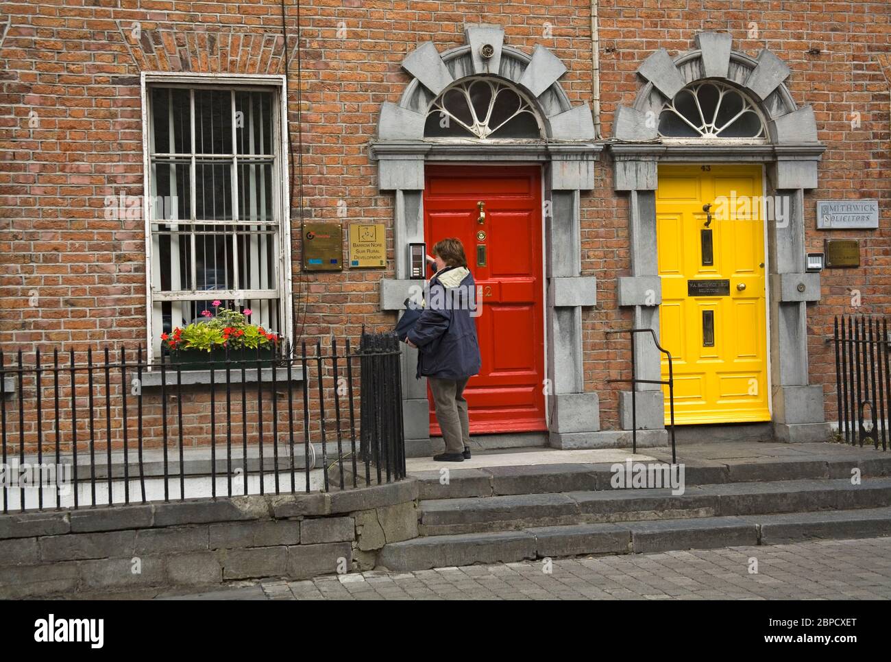 Doors on Parliament Street, Kilkenny City, County Kilkenny, Ireland Stock Photo