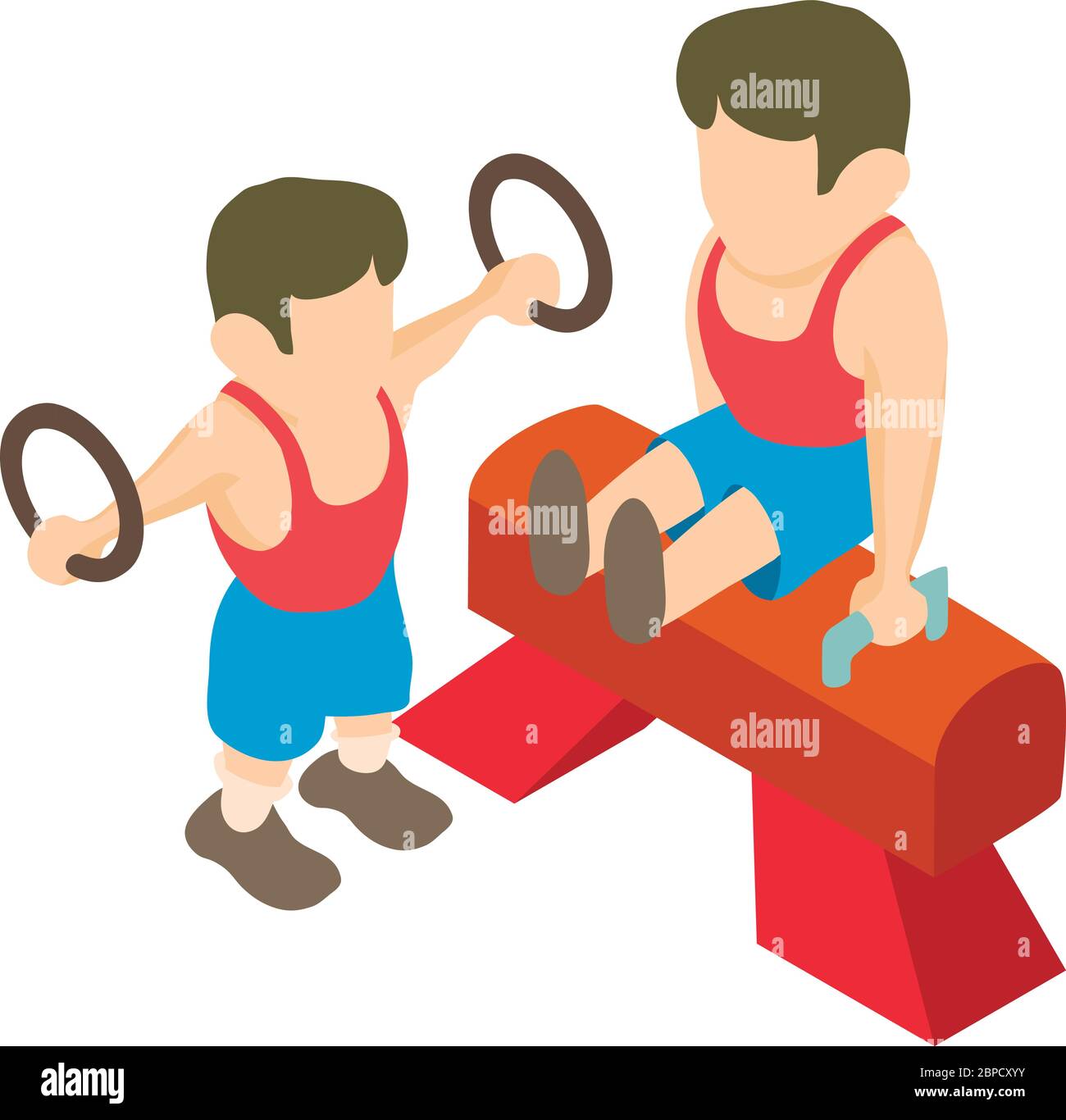Athlete icon, isometric style Stock Vector