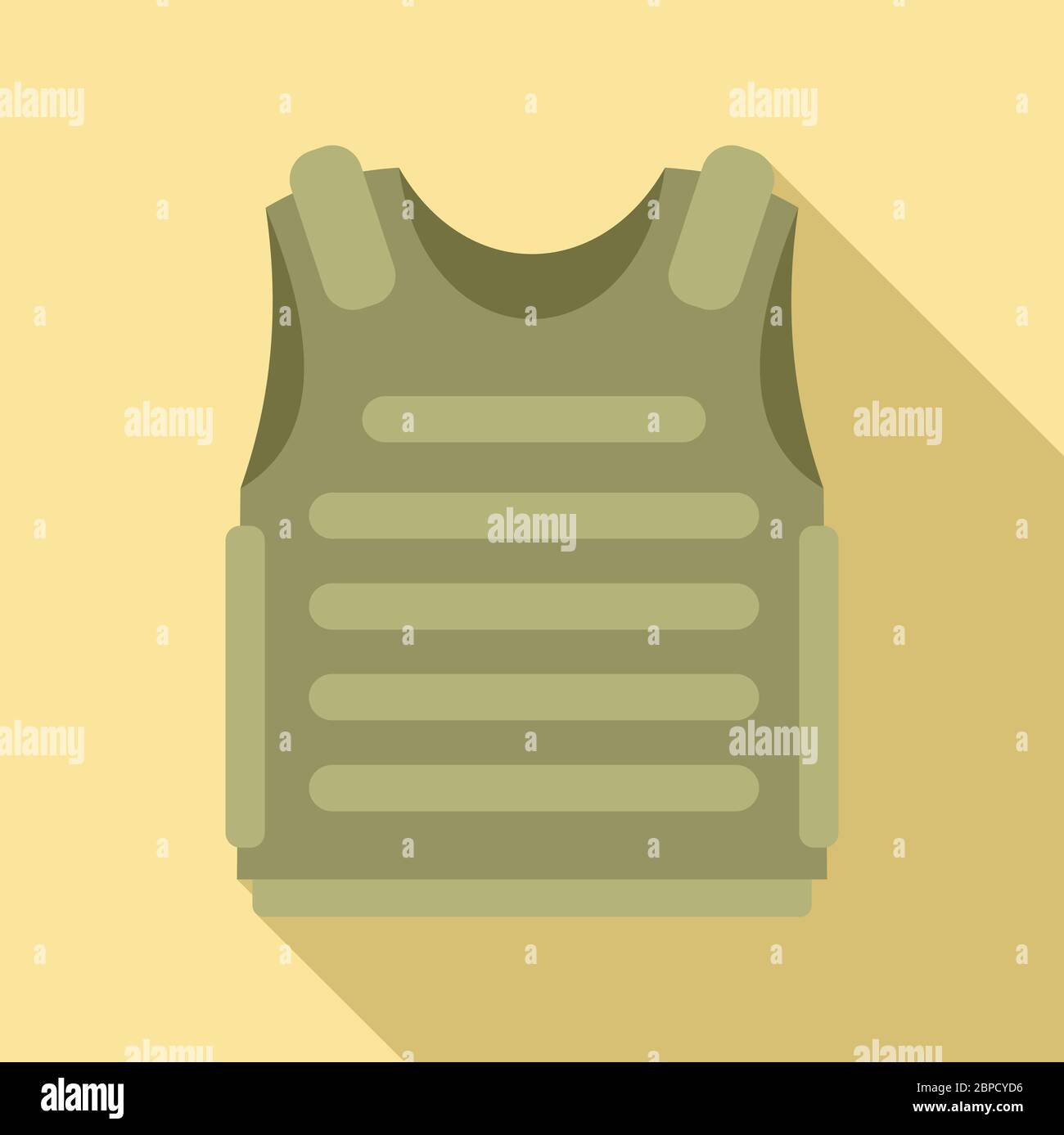 Body armor icon. Flat illustration of body armor vector icon for web