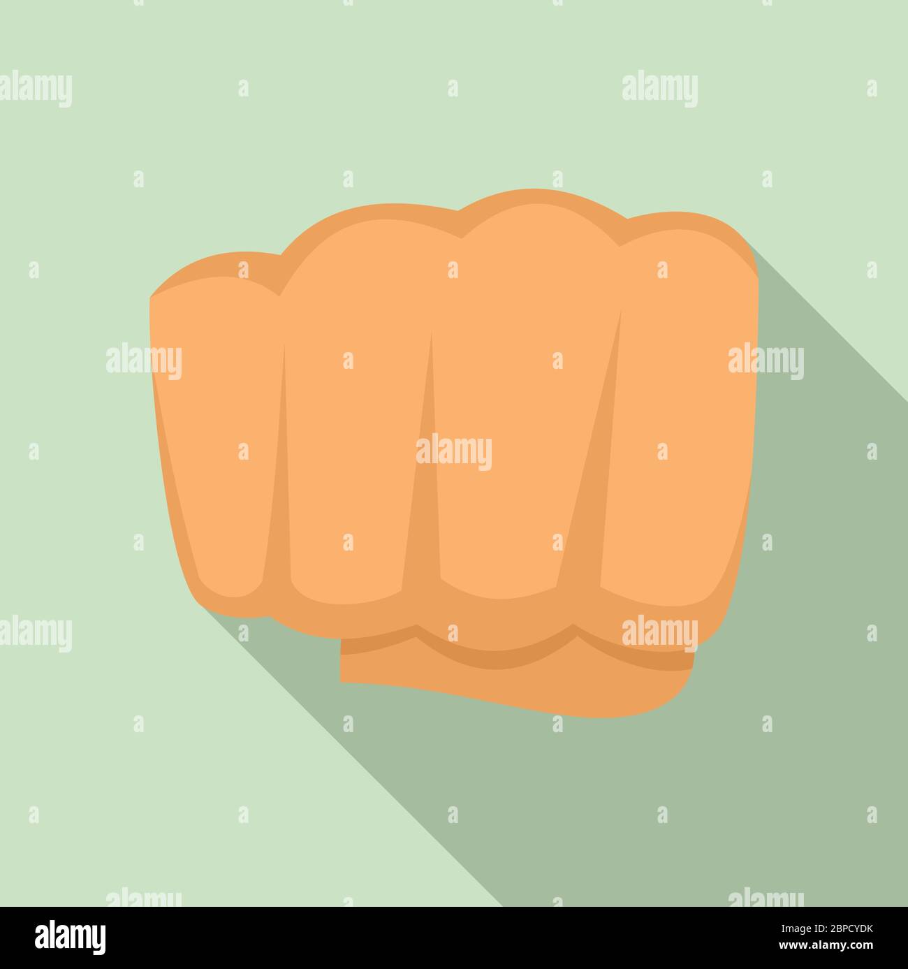 Hand fist icon. Flat illustration of hand fist vector icon for web ...
