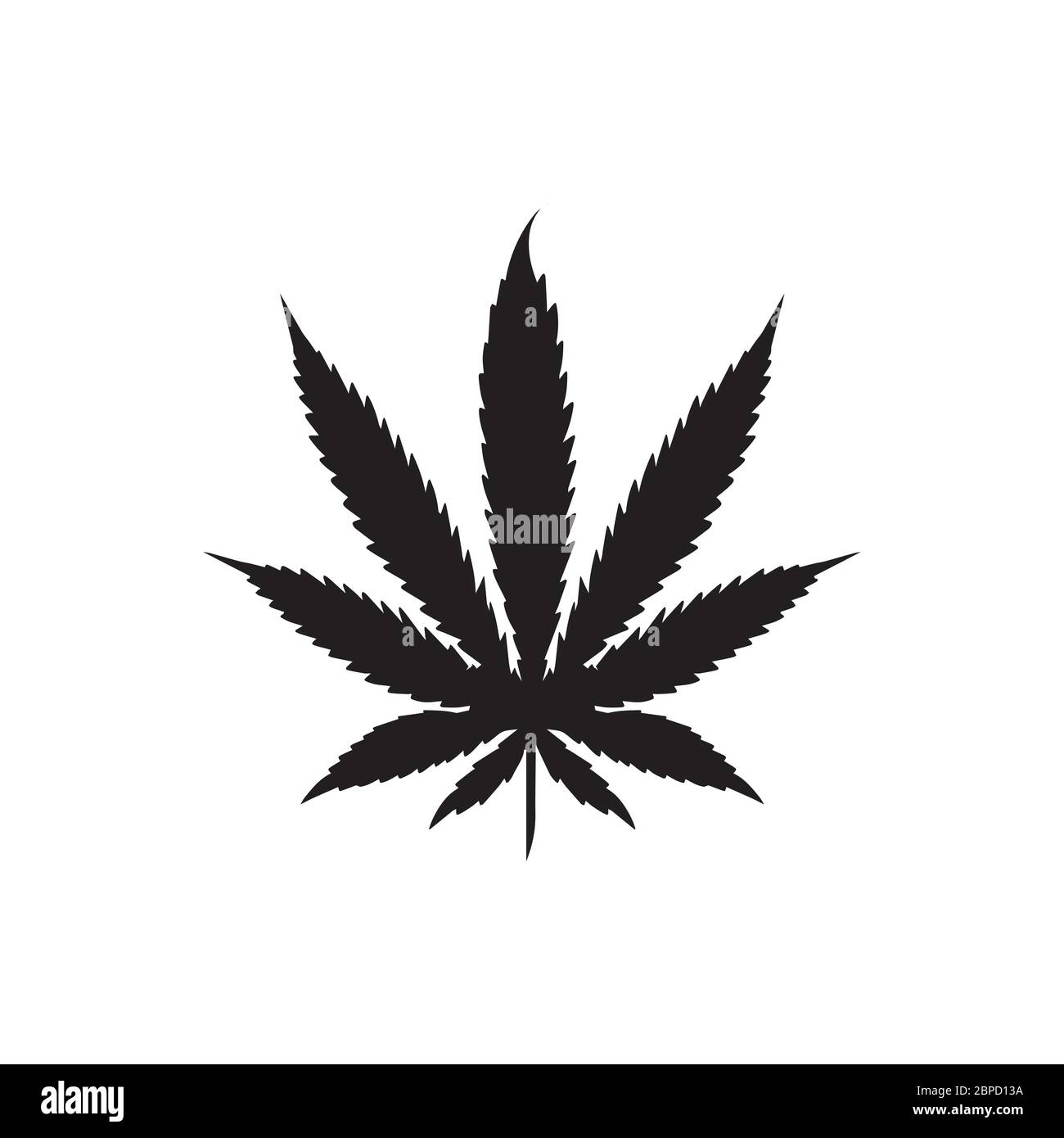 weed cannabis leaf icon vector on white background Stock Vector