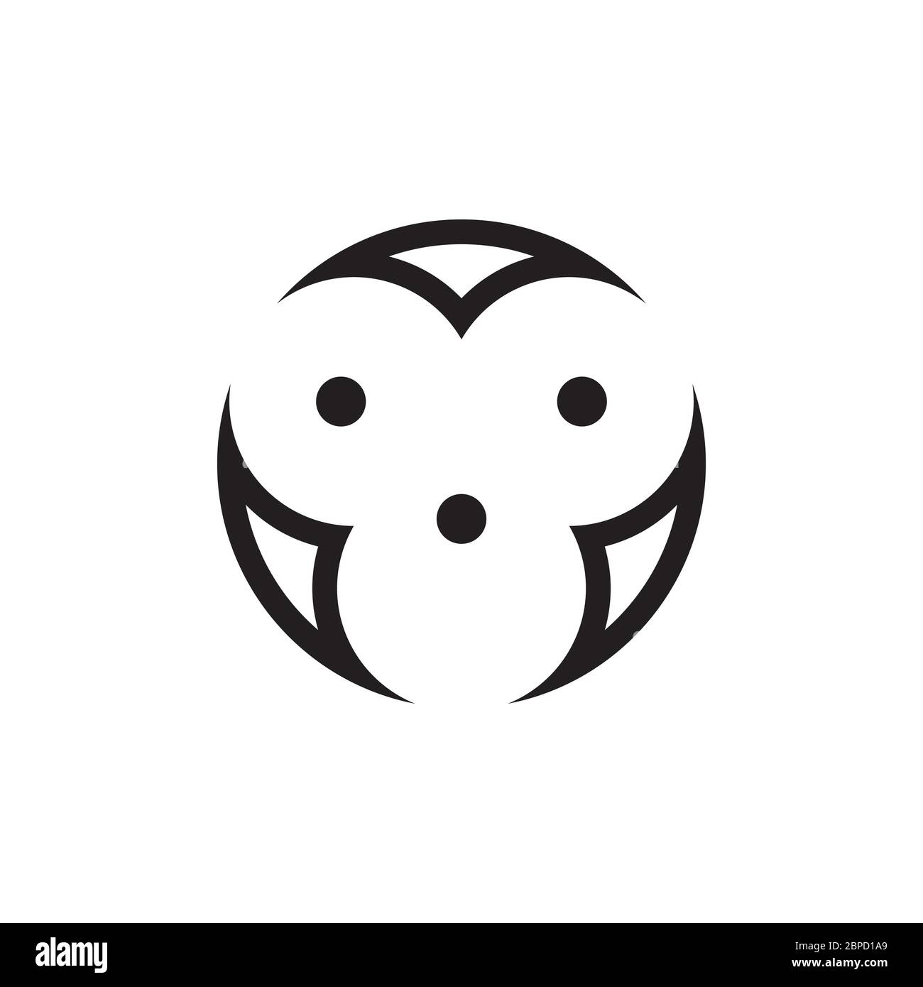 lines icon monkey face head design vector isolated on white background Stock Vector
