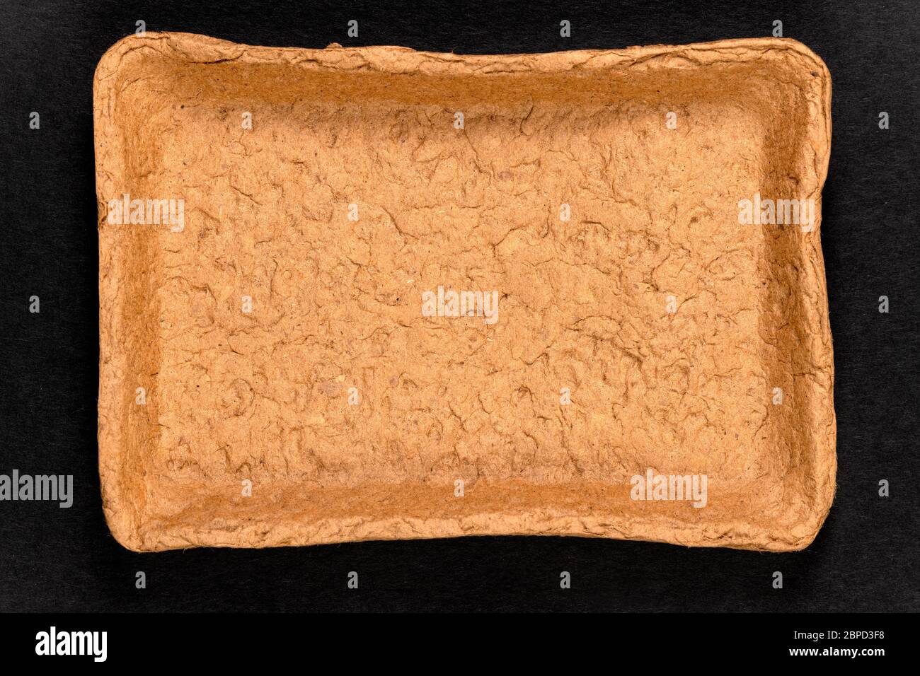 Recycled brown cardboard food container, suitable for composting Stock