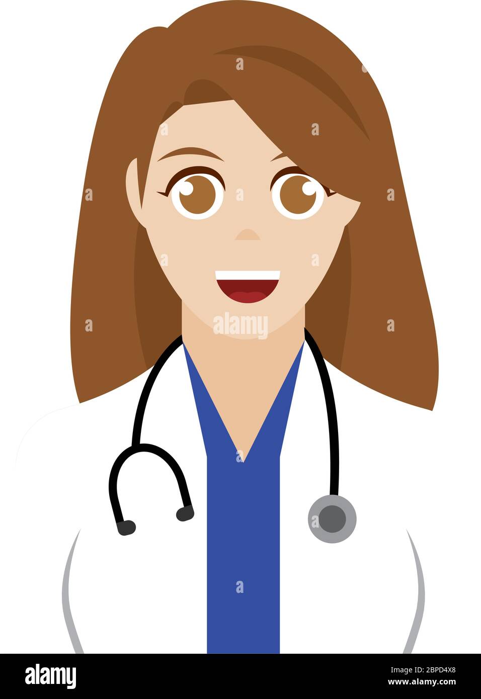 Isolated woman doctor cartoon Stock Vector Image & Art - Alamy